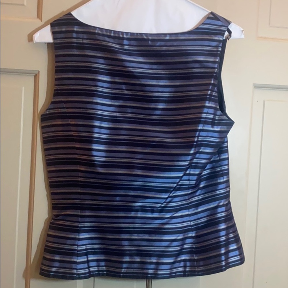 Ann Taylor size 2 silk metallic tank top - Picture 2 of 2